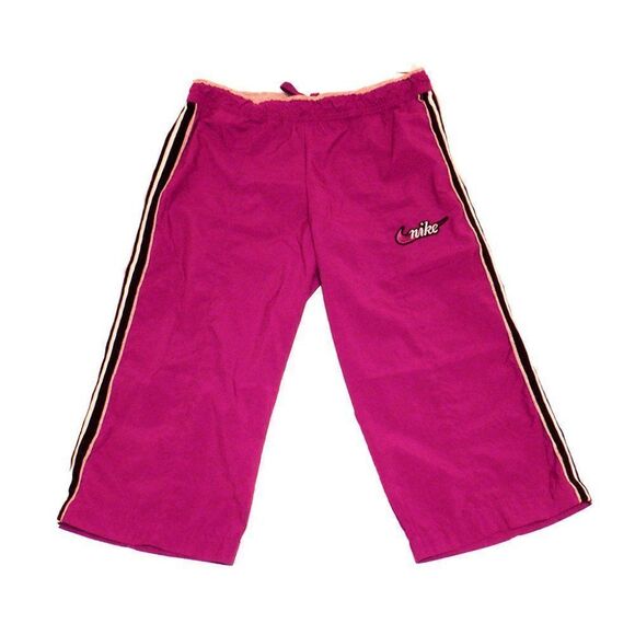 Nike capri style purple pink drawstring sweatpants - Picture 1 of 3